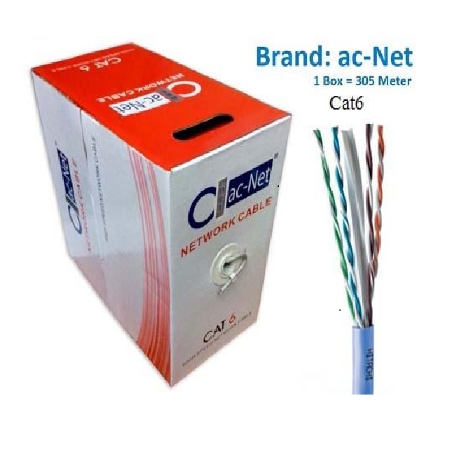 AC-Net-Gray-Color-LSZH-UTP-Full-Copper-UTP-Cat-6-Full-Copper-305-Meter-Networking-LAN-and-UTP-Data-Cable-BD-Price-in-Bangladesh